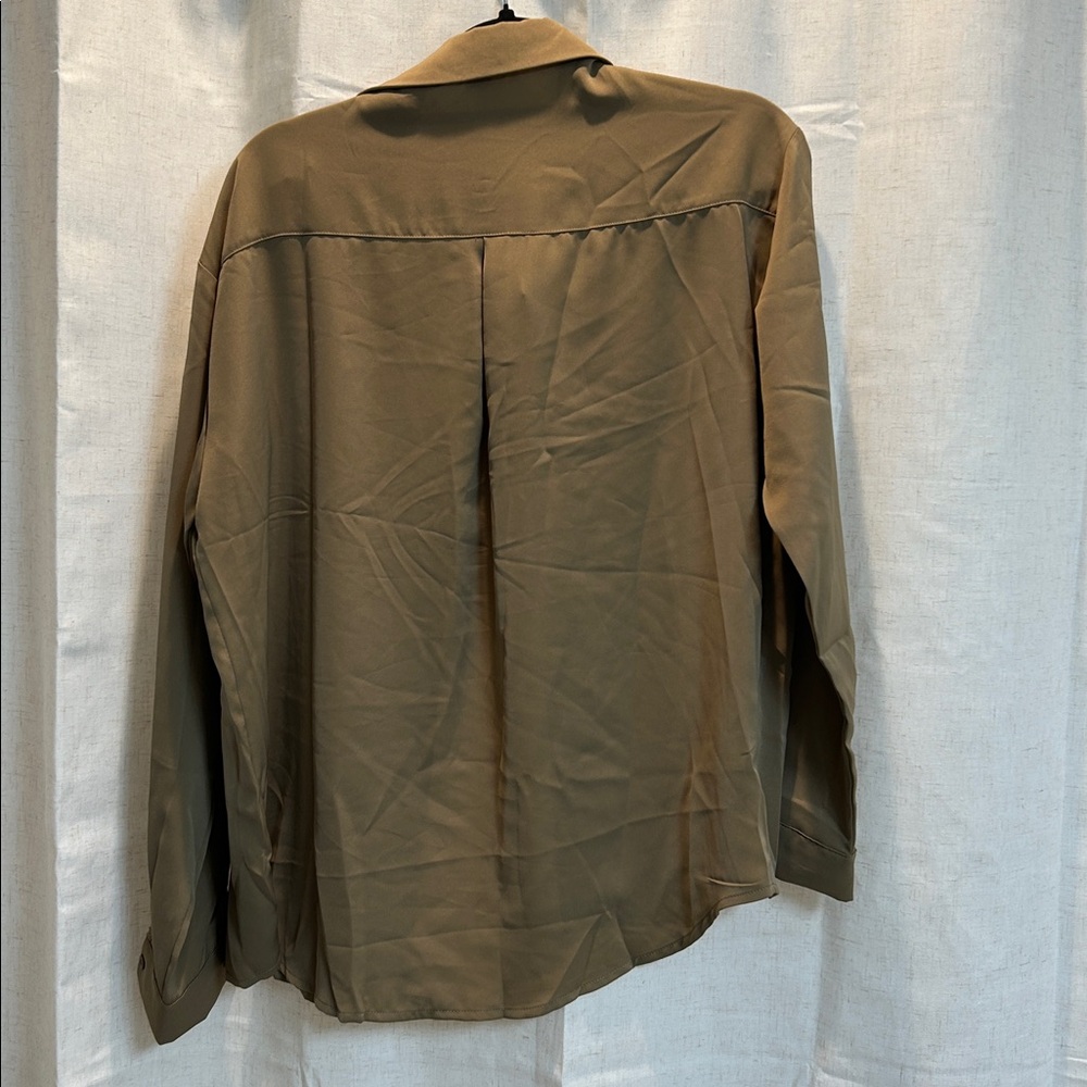 🌼 Mocha Brown Button Up Blouse - Picture 4 of 4
